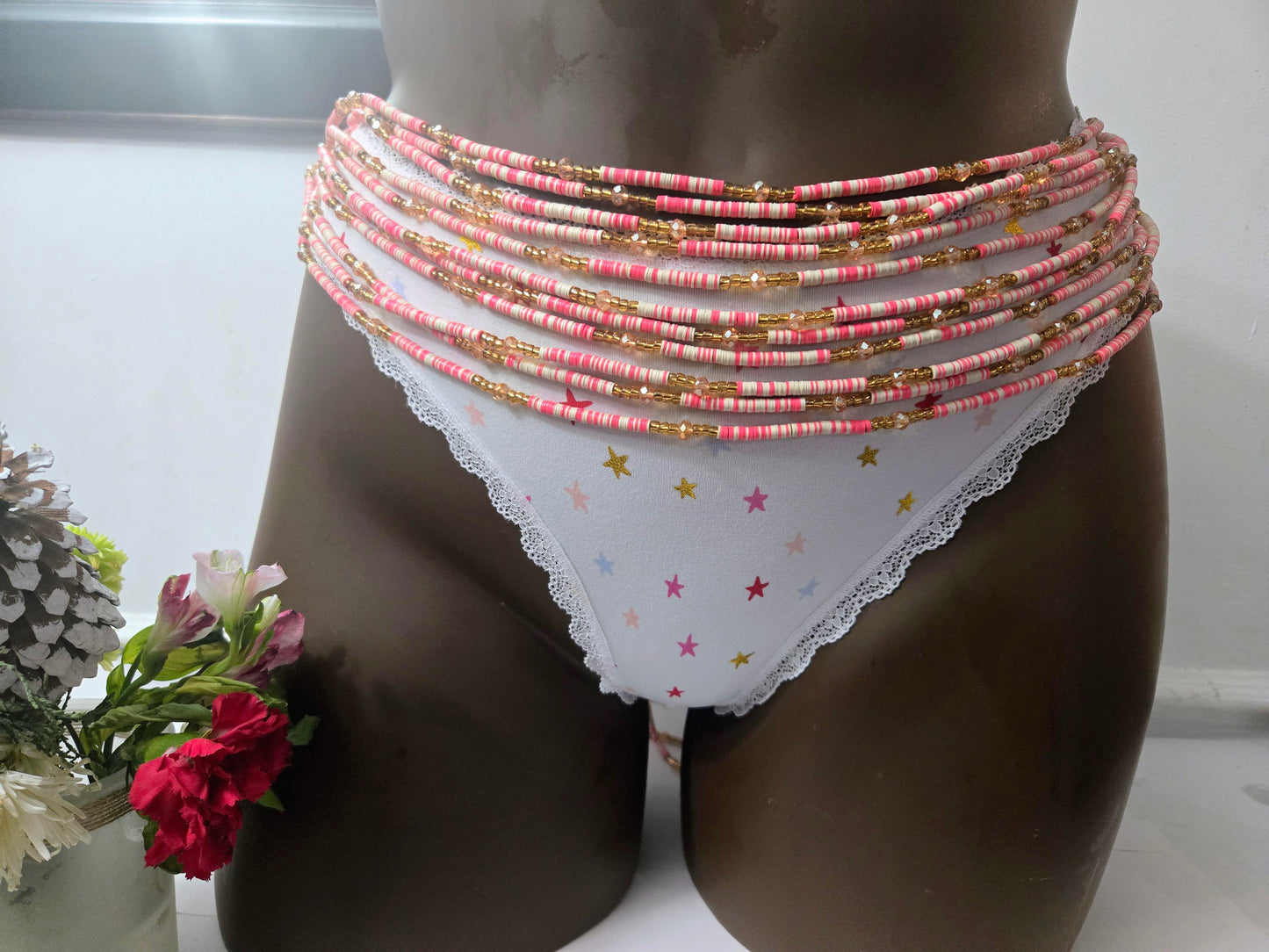 Quality Pink Bohemian Waist Beads