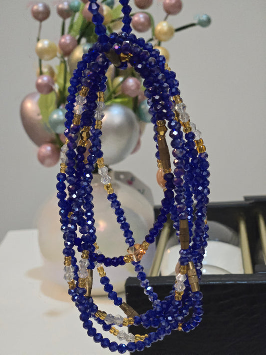 CHARMING ROYAL BLUE  CRYSTAL ANKLET