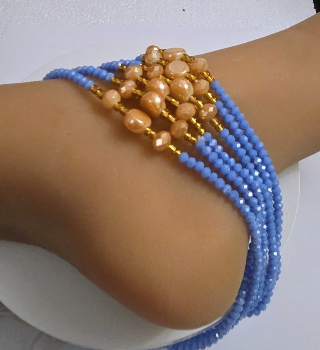 Miracle  Blue waistbeads.